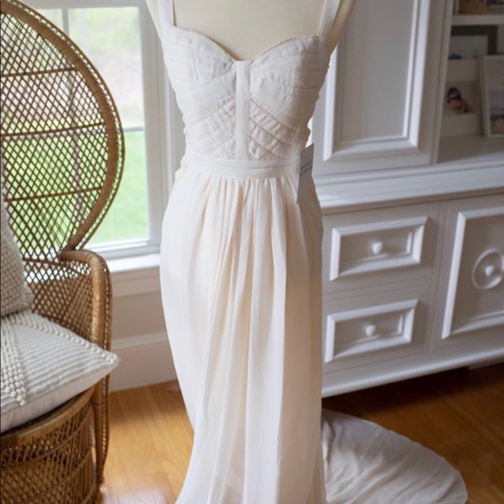 Gown with small train